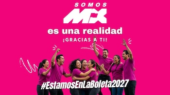 Mientras el Tribunal Electoral define si Somos México puede seguir usando su imagen, debe modificarla.
Crédito: @SomosMxMexico