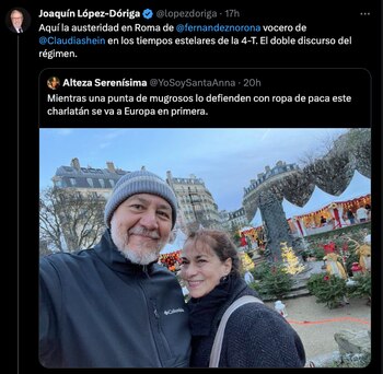 El periodista exhibió las 'ostentosas'