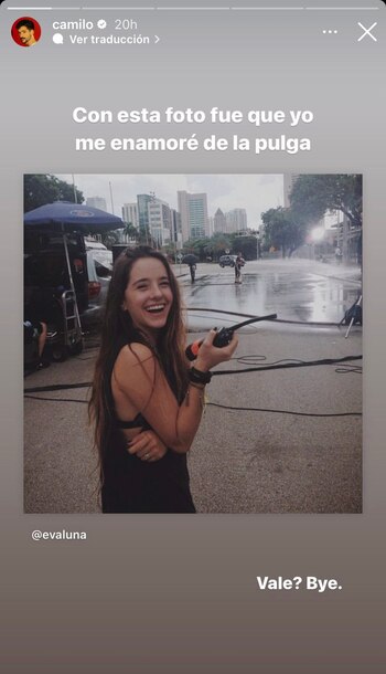 Camilo compartió la fotografía con