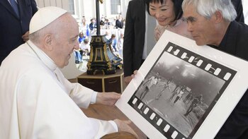 Papa Francisco en su encuentro