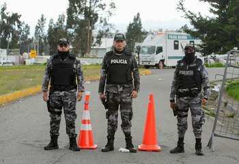 Policías de Ecuador. (Crédito: Reuters)