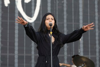 Luisa Almaguer durante su presentación