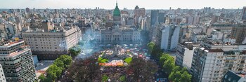 La marcha universitaria al Congreso de la Nación (AP Photo/Rodrigo Abd)