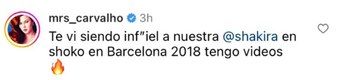 Michelle Carvalho comentó la publicación