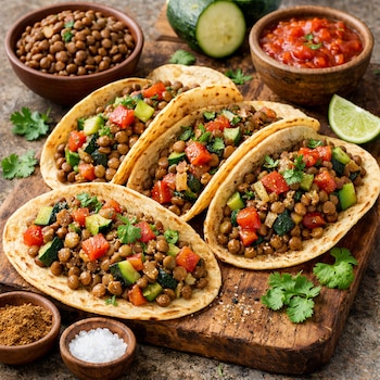 Los tacos de lentejas y