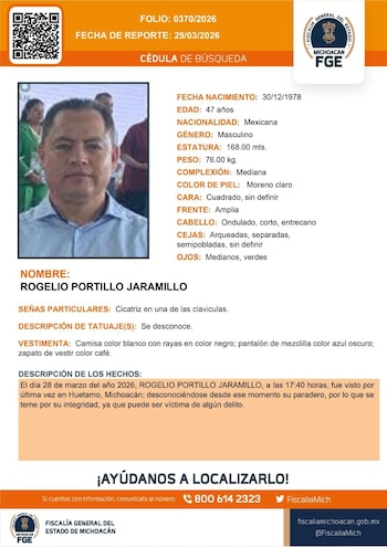 Rogelio Portillo Jaramillo Michoacán