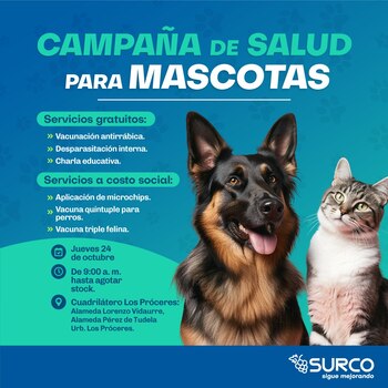 Campaña veterinaria gratuita en Surco