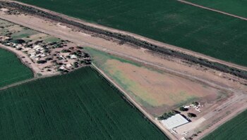 Vista aérea de la pista