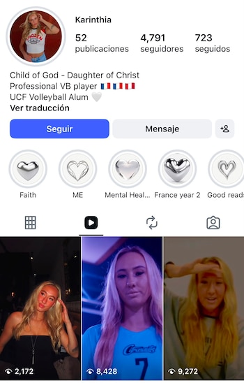 Kari Zumach se acerca a la Universidad San Martín, incluso ya colocó la bandera de Perú en su descripción de Instagram.