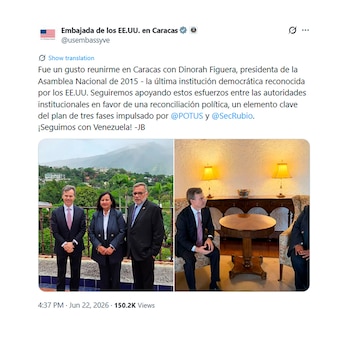 El mensaje de la Embajada de Estados Unidos en Caracas (@usembassyve)