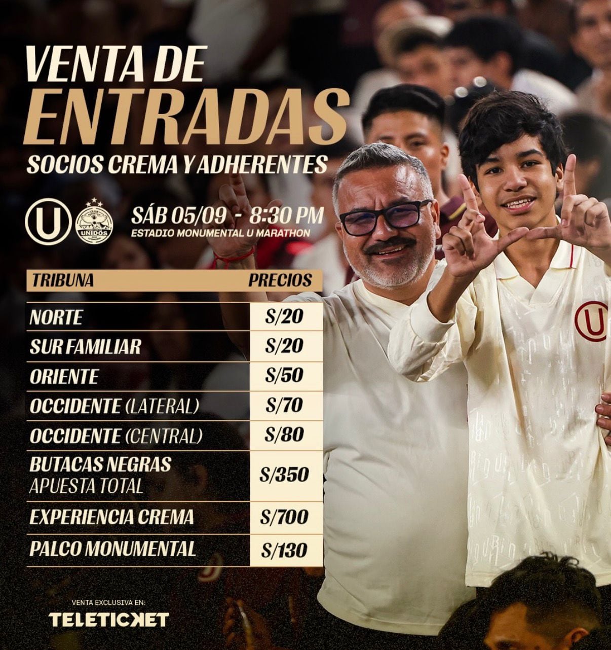 La venta de entradas para el Universitario vs Comerciantes Unidos inició días atrás mediante Teleticket.