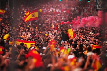 Celebraciones tras la victoria de la selección española en el Mundial 2026