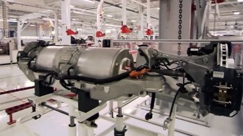 El motor elétrico colocado sobre