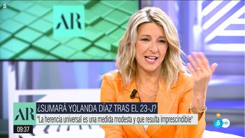 Yolanda Díaz, este jueves en