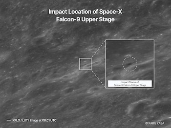 Antes y despues cohete spacex luna