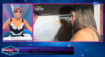 Magaly Medina sorprende al decir que Shirley Arica está “modosita” frente a Mario Hart: “Hay coqueteo”. Captura: Magaly TV La Firme.