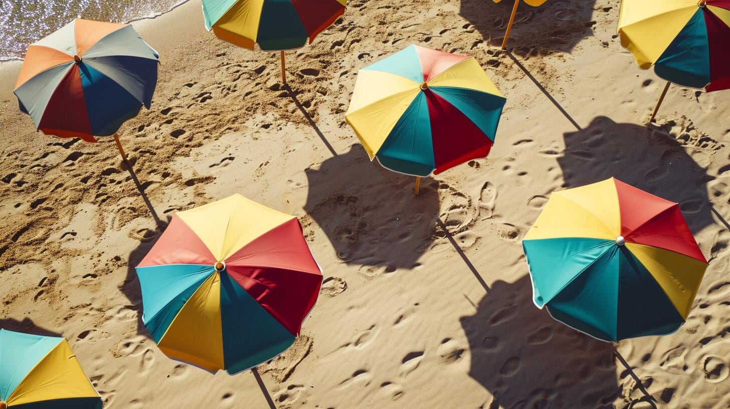 Se recomienda poner bolsas de arena en la base de las sombrillas cuando las condiciones climáticas pueden cambiar de forma inesperada (Imagen ilustrativa Infobae)