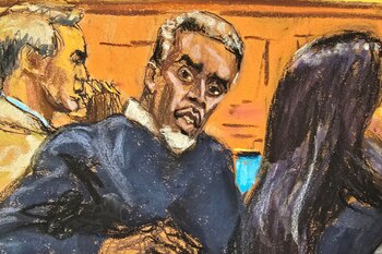 Diddy, visiblemente nervioso, pidió un receso durante la audiencia tras admitir sentirse ansioso ante el tribunal (REUTERS/Jane Rosenberg)