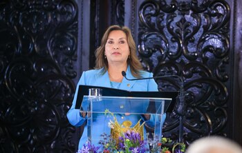 Dina Boluarte en una actividad