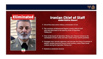 Retrato del general iraní Abdol-Rahim