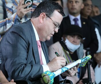 La exposición en la JEP