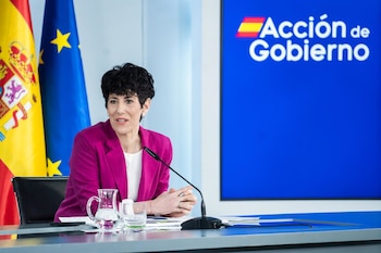 La portavoz del Gobierno y ministra de Inclusión, Seguridad Social y Migraciones, Elma Saiz. (César Vallejo Rodríguez - Europa Press)