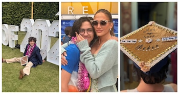 Jennifer Lopez compartilhou a comemoração do nascimento de seu filho no Instagram