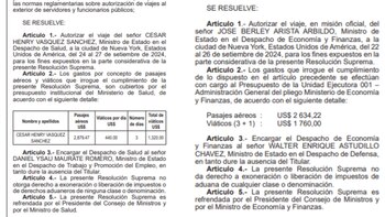 Ministros de Economía y Salud