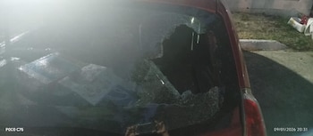 Los delincuentes rompían los vidrios