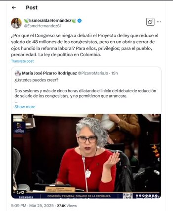 Esmeralda Hernández habló del proyecto