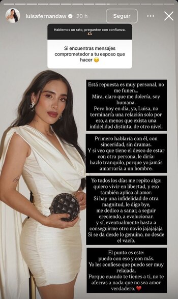 Luisa Fernanda W despejó dudas
