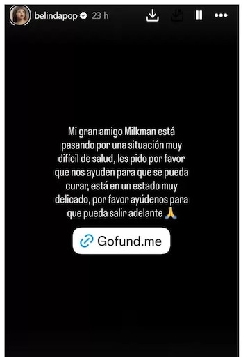 Belinda solicitó apoyo público para