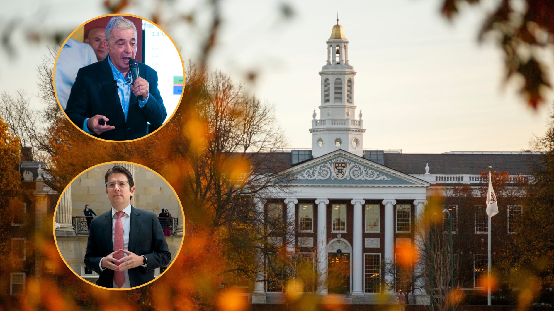 Harvard es una de las instituciones educativas más importantes de Estados Unidos y el mundo y allí estudiaron Álvaro Uribe y Miguel Uribe Turbay - crédito Harvard University/Facebook - Lina Gasca/Colprensa - @migueluribet/IG