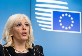 La ministra serbia de Integración Europea, Jadranka Joksimovicj, en una fotografía de archivo. EFE/Olivier Hoslet