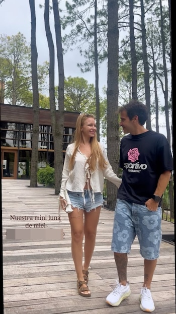 La pareja mostró algunos momentos