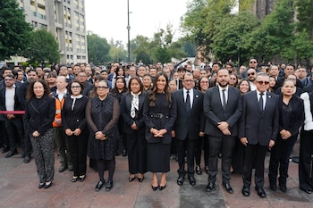 Alessandra Rojo de la Vega durante la conmemoración de la matanza estudiantil del 2 de octubre de 1968