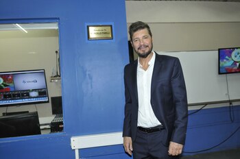Marcelo Tinelli en el estudio