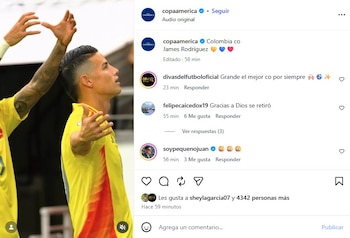 La cuenta oficial de la Copa América destacó su participación en la edición de 2024, donde Colombia terminó subcampeona detrás de Argentina - crédito @copaamerica/Instagram