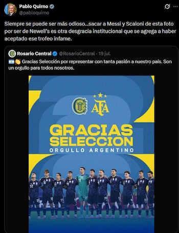 El posteo de Pablo Quirno