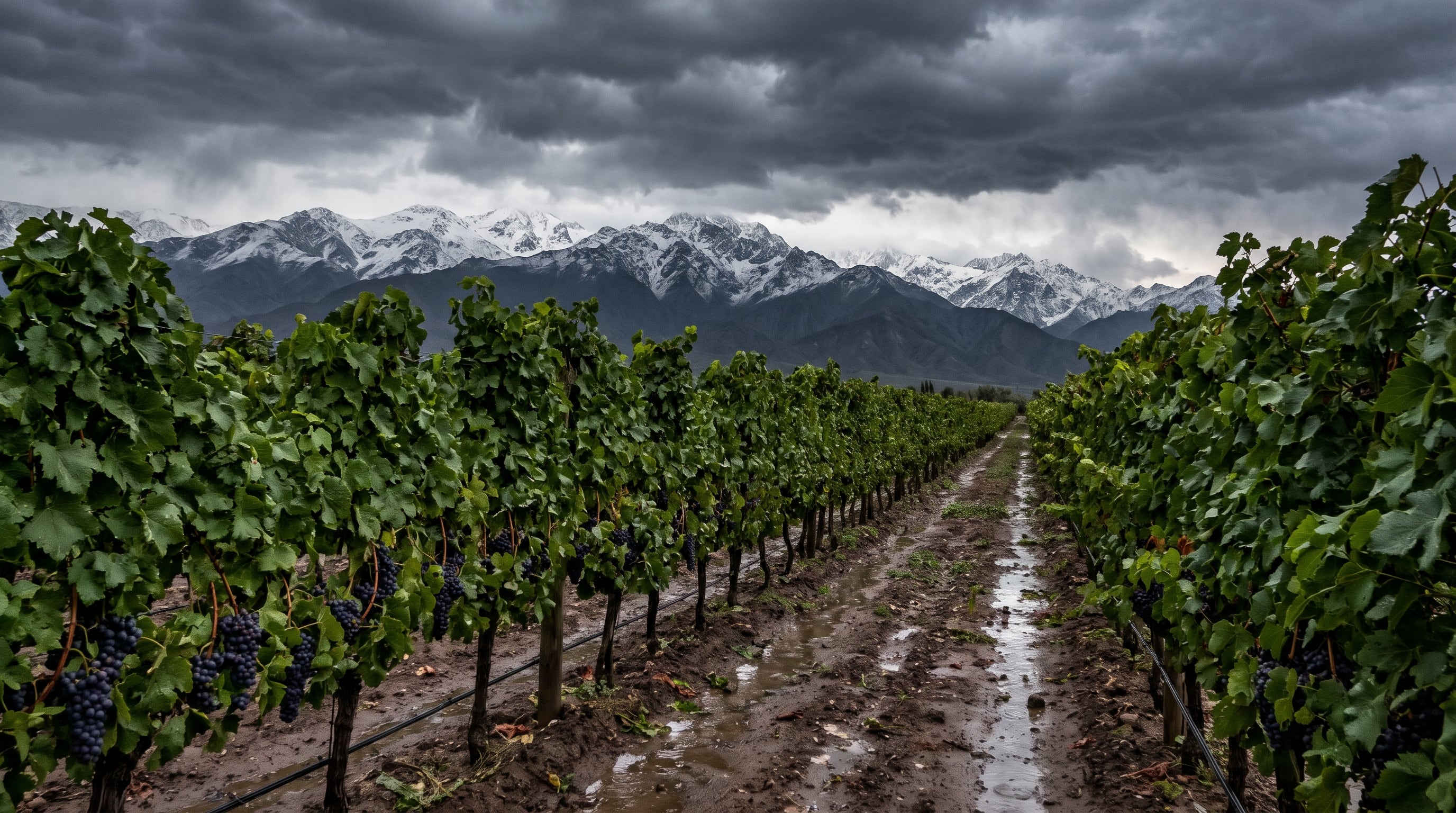 Las lluvias de octubre superaron los promedios históricos en varias zonas de Mendoza, principal provincia vitivinícola de la Argentina (Imagen Ilustrativa Infobae)