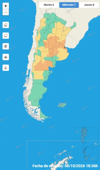 Alerta naranja para el AMBA: cuándo llegarán las tormentas con fuertes vientos y actividad eléctrica