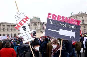 Protesta en Viena contra las