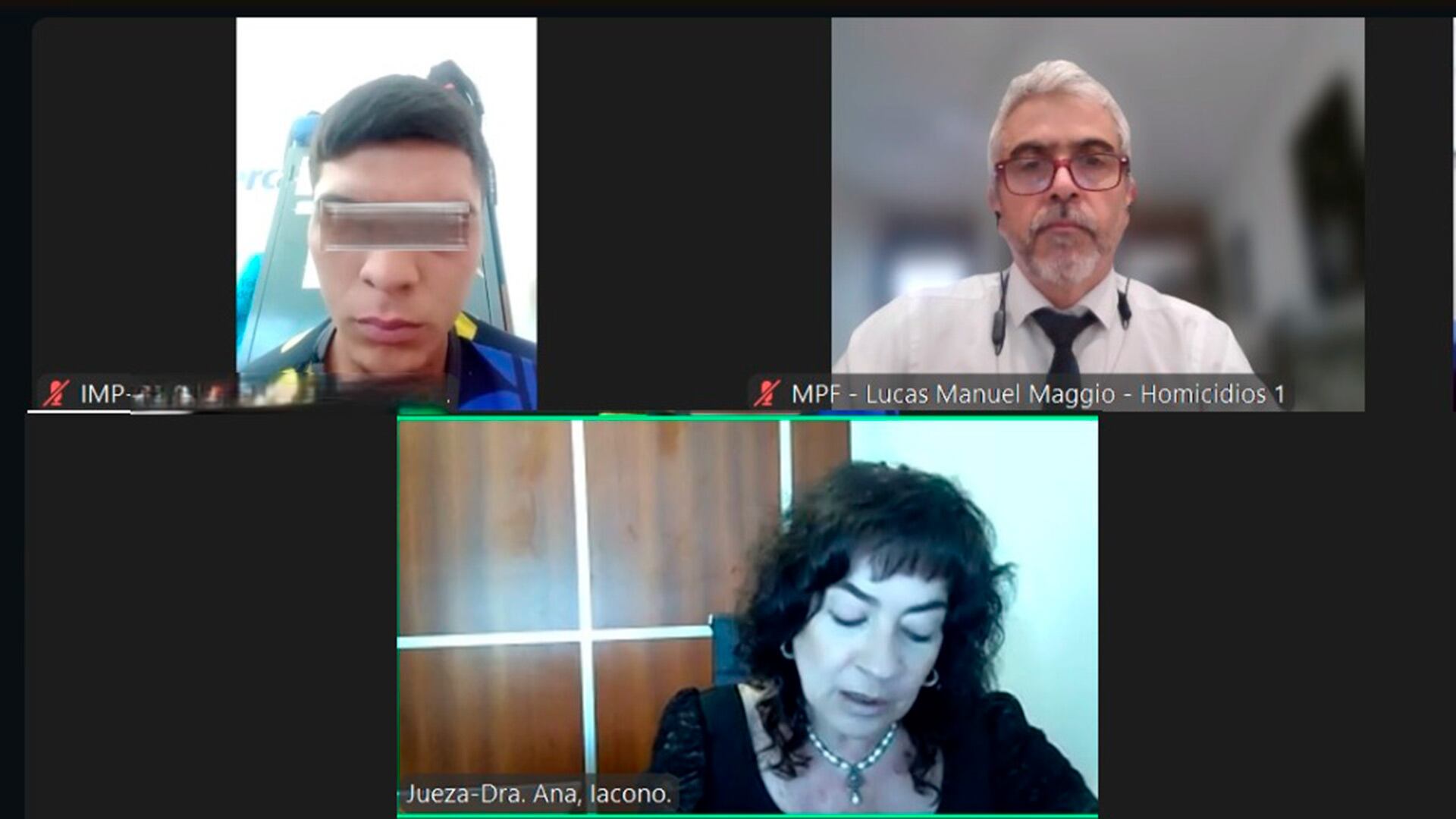 El detenido de 19 años durante la audiencia de formulación de cargos, este viernes