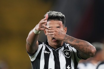 Matheus Martins de Botafogo festeja