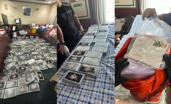 Los ladrillos de cocaína hallados