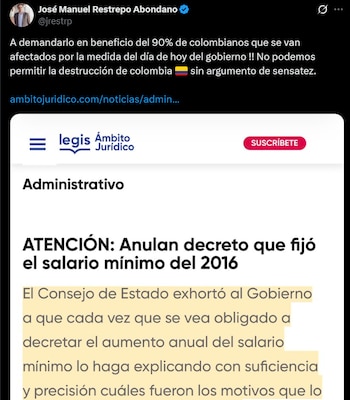 José Manuel Restrepo invitó a