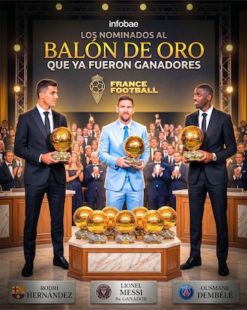 Rodri, Messi y Dembélé entre los candidatos