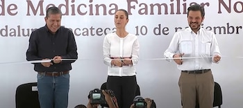 La presidenta dijo que su objetivo es que sólo hay un sistema de salud en todo el país. (Gobierno de México)