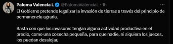 Paloma Valencia criticó la ley