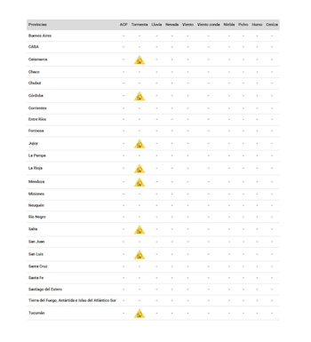 Este mapa muestra el pronóstico